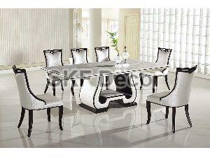 Rectangular Granite Top Dining Table Set