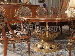 Royal Carved Dining Table Set