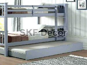 White Wood Trundle Bed