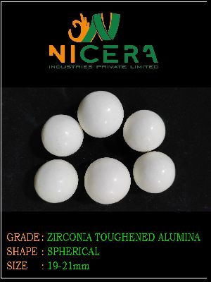 19-21mm Zirconia Toughened Alumina Media