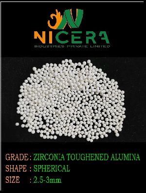 2.5-3mm Zirconia Toughened Alumina Media