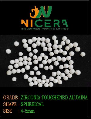 4-5mm Zirconia Toughened Alumina Media
