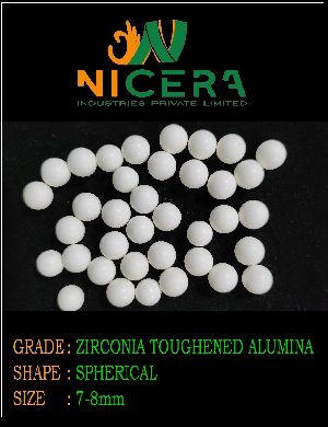 7-8mm Zirconia Toughened Alumina Media