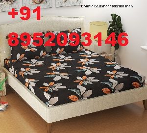 Double Bed Dark Floral Bedsheet