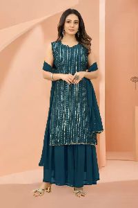 Ladies Party Wear Sharara Suit