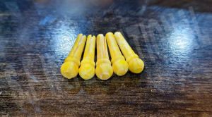 Vintage Amber Yellow Unbleached Bone Bridge Pins