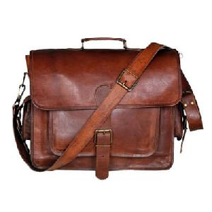 16 Inch Handmade Brown Leather Crossbody Bag