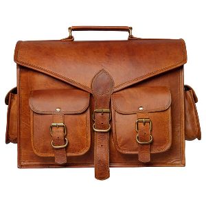 Handmade Leather Messenger Briefcase Bag