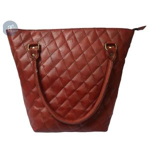 Ladies Brown Leather Tote Bag