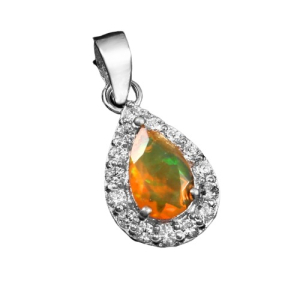 925 Sterling Silver Opal Pendant