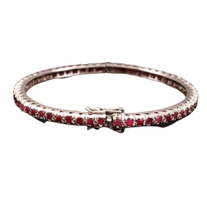 925 Sterling Silver Ruby Bangles