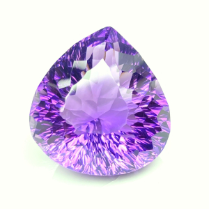 Teardrop Shaped Concave Cut Amethyst Loose Gemstones