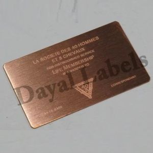 copper name plates