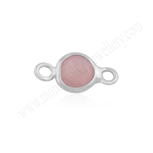 Rose Chalcedony Silver Jewelry Finding