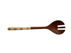 hand painted wooden cutlery spoon