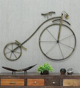 Bedi Props Hand Made Wall Mount Art Dcor Decorative Showpiece Iron Retro Cycle Frame