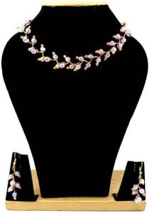 beaded necklace set - purple