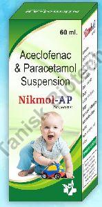 Aceclofenac 50mg, Paracetamol 250mg Suspension