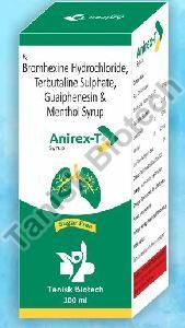 Ambroxol 15mg, Terbutaline 1.25mg, Guiphensin 50mg,  Menthol 2.5mg Syrup