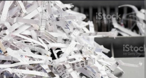 shredded papers