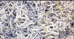 Shredded scrap papers