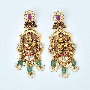 gold laxmi bridal jhumkas