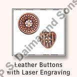 Leather Buttons with Laser Engraving