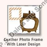 Leather Photo Frame With Laser Design