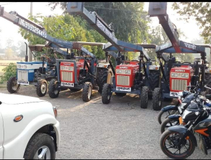 Swaraj Tractor Fitted Pole Erection And Post Hole Digger