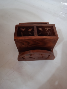 wooden caddy box
