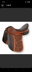 Horse English leather saddle