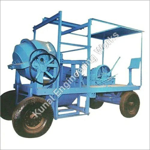 Four Pillar Diesel Concrete Lift Mixer Machine