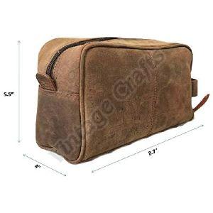 Leather Shaving Kit Bag