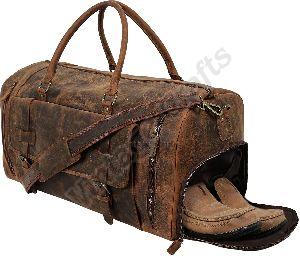 Leather Travel Duffle Bag