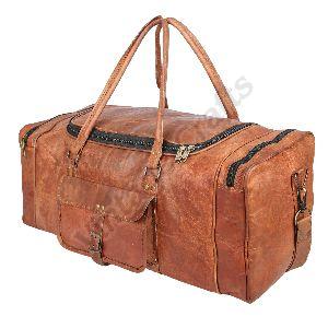 Leather Weekender Duffle Bag