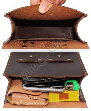 Leather Belt Pouch Waist Bag