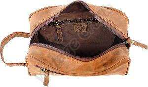 Leather Shaving Kit Bag