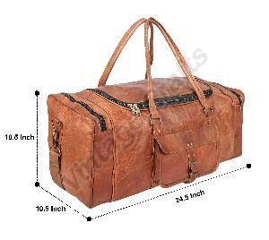 Leather Weekender Duffle Bag
