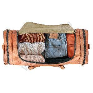 Leather Weekender Duffle Bag