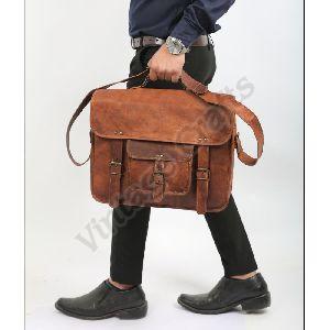 Leather Travel Messenger Bag