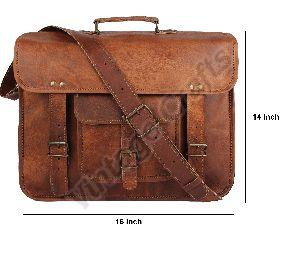 Leather Travel Messenger Bag