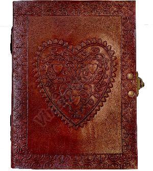 Leather Heart Engraved Journal Diary