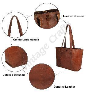 Ladies Leather Tote Bag