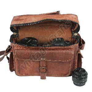 Leather Camera Messenger Bag