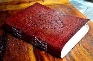Leather Heart Engraved Journal Diary