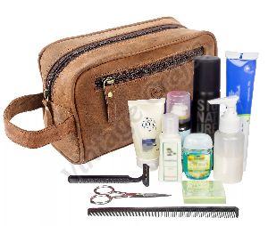 Leather Shaving Kit Bag