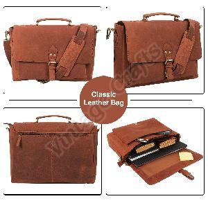 Leather Office Messenger Bag