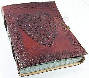 Leather Heart Engraved Journal Diary
