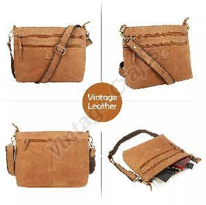 Ladies Vintage Leather Sling Bag