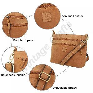 Ladies Vintage Leather Sling Bag